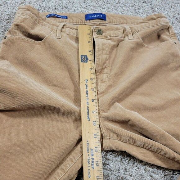 Talbots Pants Womens 12 Brown Corduroy High Waist Ankle Jegging - Picture 4 of 8